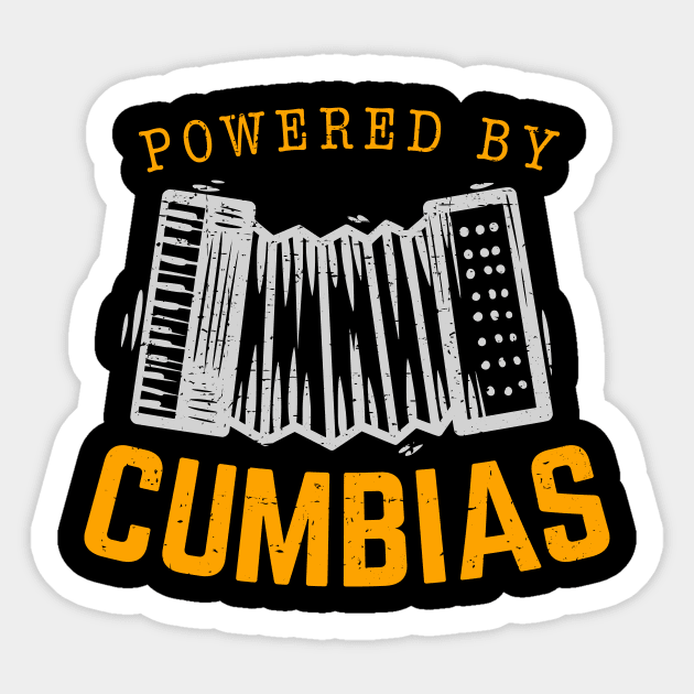 Powered by Cumbias Sticker by verde